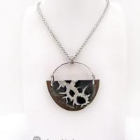 Septarian Fossil Stone Pendant Necklace - Ancient Natural Fossil Jewelry for Men and Women