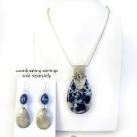 Blue Sodalite Sterling Silver Necklace - Unique Artisan Handcrafted Natural Gemstone Jewelry