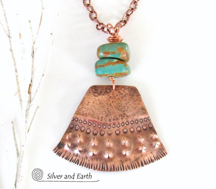 Turquoise Waters Copper and Turquoise Necklace - Down To Earth Jewelry