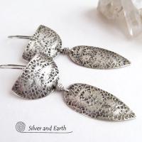 Bold Modern Contemporary Sterling Silver Earrings - Unique Sterling Jewelry