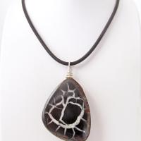 Septarian Nodule Fossil Necklace - Ancient Fossil Jewelry