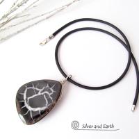 Septarian Nodule Fossil Necklace - Ancient Fossil Jewelry