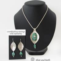 Sterling Silver Necklace with African Turquoise - Unique Silver & Stone Jewelry