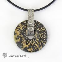 Artistic Jasper Sterling Silver Pendant Necklace - Unisex Jewelry for Men or Women