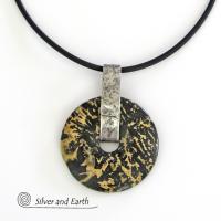 Artistic Jasper Sterling Silver Pendant Necklace - Unisex Jewelry for Men or Women