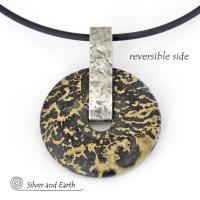 Artistic Jasper Sterling Silver Pendant Necklace - Unisex Jewelry for Men or Women