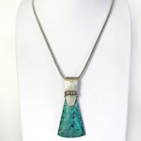 Chrysocolla Sterling Silver Necklace - Unique Silver & Stone Jewelry