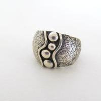 Sterling Silver Band Ring with Earthy Organic Texture