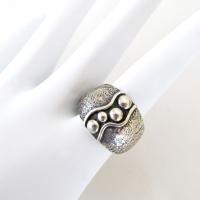 Sterling Silver Band Ring with Earthy Organic Texture