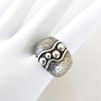 Sterling Silver Band Ring with Earthy Organic Texture