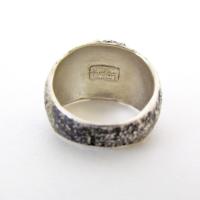 Sterling Silver Band Ring with Earthy Organic Texture