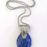 Lapis Lazuli Sterling Silver Pendant Necklace - Unique Handmade Silver Jewelry