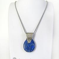 Lapis Lazuli Sterling Silver Pendant Necklace - Unique Handmade Silver Jewelry