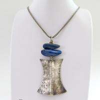 Lapis Lazuli Sterling Silver Necklace - Ethnic Tribal Inspired Jewelry