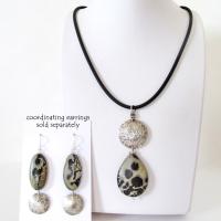Paintbrush Jasper Sterling Silver Necklace - Natural Stone Jewelry