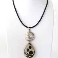Paintbrush Jasper Sterling Silver Necklace - Natural Stone Jewelry