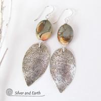 Picasso Jasper Sterling Silver Earrings - Natural Stone & Silver Jewelry