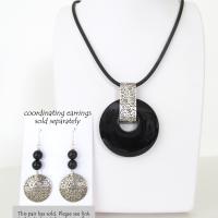 Sterling Silver Earrings with Black Onyx Stones - Modern Silver Jewelry