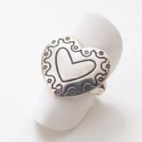 Sterling Silver Heart Ring - Romantic Gift for Her