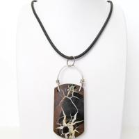 Septarian Fossil Necklace with Sterling Silver - Ancient Natural Fossil Jewelry