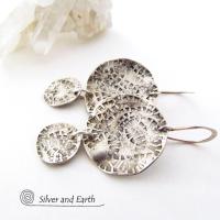 Small Sterling Silver Dangle Earrings - Modern Silver Jewelry for Everyday Wear