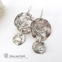 Small Sterling Silver Dangle Earrings - Modern Silver Jewelry for Everyday Wear