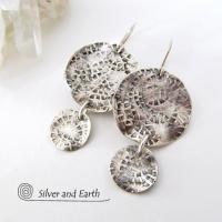 Small Sterling Silver Dangle Earrings - Modern Silver Jewelry for Everyday Wear