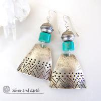 Sterling Silver Earrings with Turquoise - Southwestern Style Jewelry
