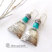 Sterling Silver Earrings with Turquoise - Southwestern Style Jewelry