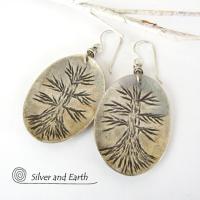 Tree of Life Sterling Silver Earrings - Earthy Nature Jewelry