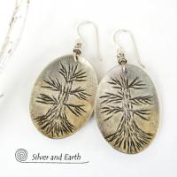 Tree of Life Sterling Silver Earrings - Earthy Nature Jewelry
