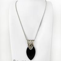 Sterling Silver & Black Onyx Pendant Necklace - Handcrafted Sterling & Gemstone Jewelry