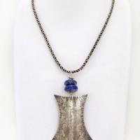 Lapis Lazuli Sterling Silver Necklace - Ethnic Tribal Inspired Jewelry