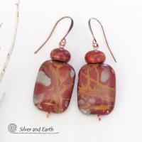 Noreena Jasper Earrings - Natural Australian Stone Jewelry