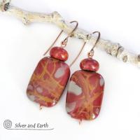 Noreena Jasper Earrings - Natural Australian Stone Jewelry