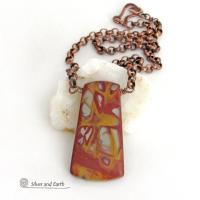 Noreena Jasper Gemstone Necklace - One of a Kind Bold Earthy Natural Australian Stone Jewelry