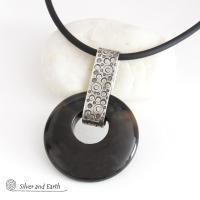 Black Onyx & Sterling Silver Necklace - Chic Modern Everyday Jewelry