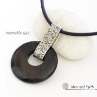 Black Onyx & Sterling Silver Necklace - Chic Modern Everyday Jewelry