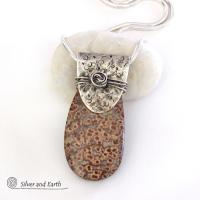 Poppy Jasper Sterling Silver Necklace - One of a Kind Natural Stone Jewelry