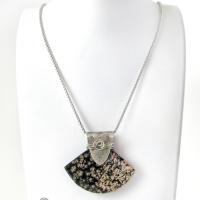 Snowflake Obsidian Sterling Silver Pendant Necklace - Unique One-of-a-Kind Gemstone Jewelry