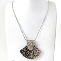 Snowflake Obsidian Sterling Silver Pendant Necklace - Unique One-of-a-Kind Gemstone Jewelry