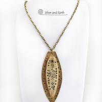 Ethiopian Tribal Bone Spear Brass Necklace - Cultural African Tribal Jewelry for Men / Women