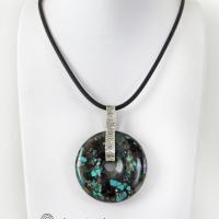 Natural Turquoise Sterling Silver Pendant - Rustic Organic Earthy Stone Jewelry