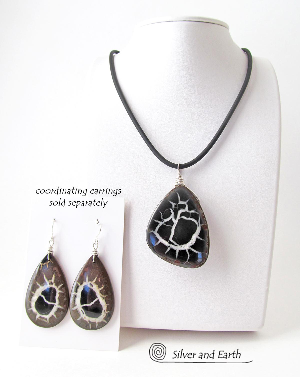 Septarian Nodule Fossil Necklace - Ancient Fossil Jewelry