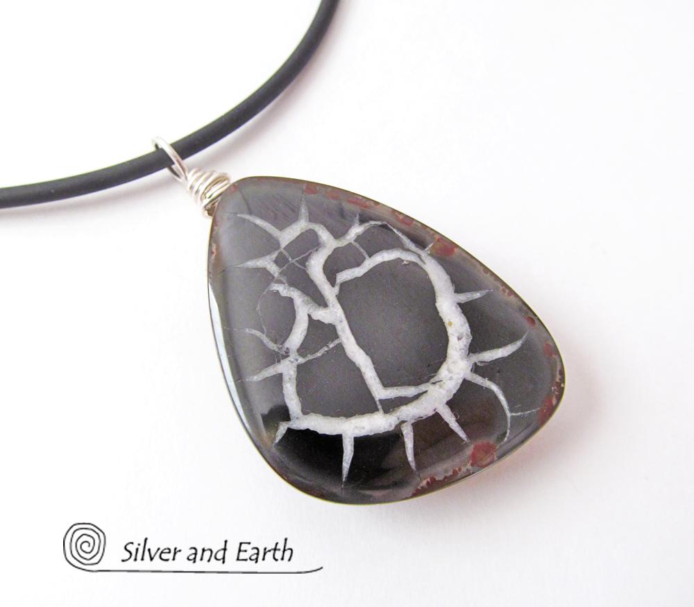 Septarian Nodule Fossil Necklace - Ancient Fossil Jewelry