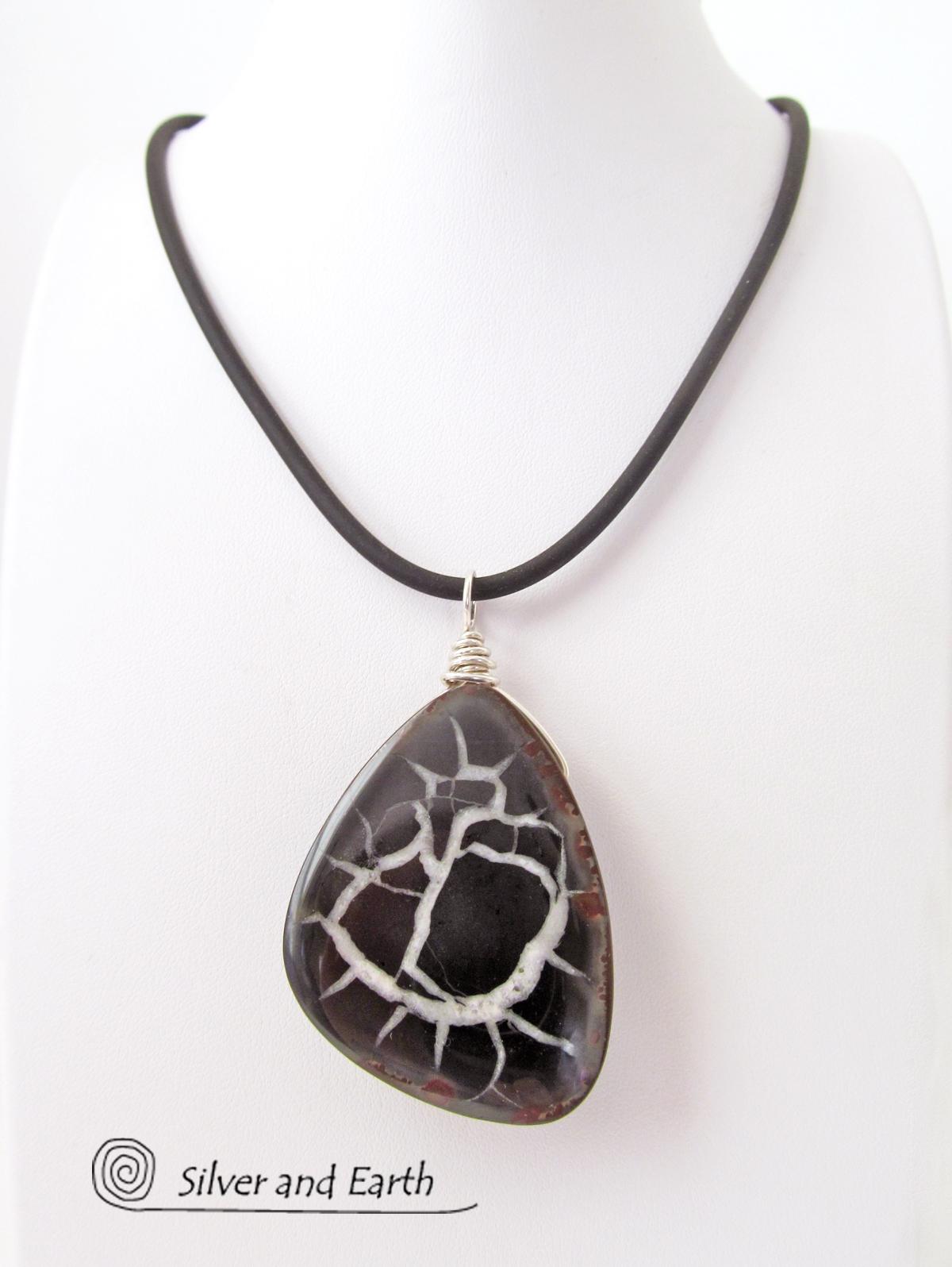 Septarian Nodule Fossil Necklace - Ancient Fossil Jewelry