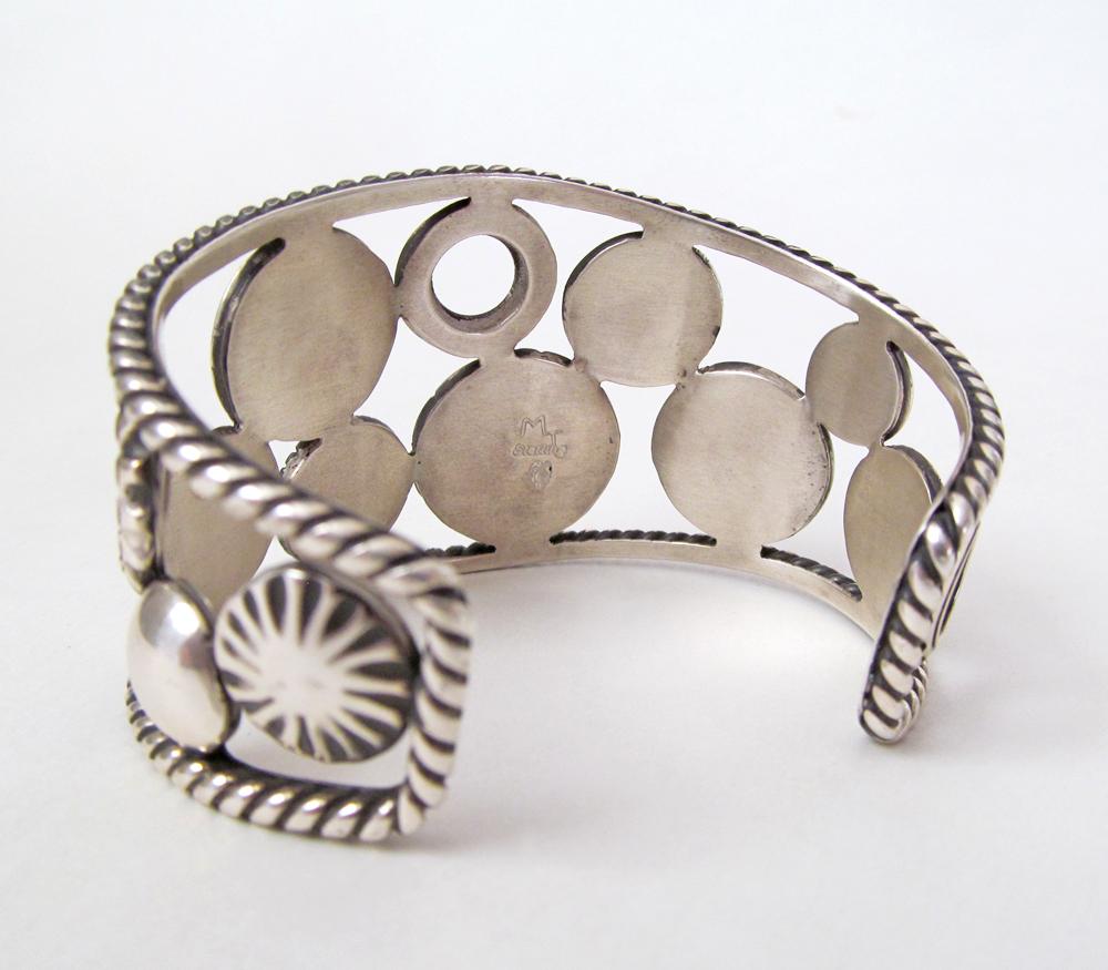 Sterling Silver Concho Cuff Bracelet - Mike Thompson Native American Jewelry