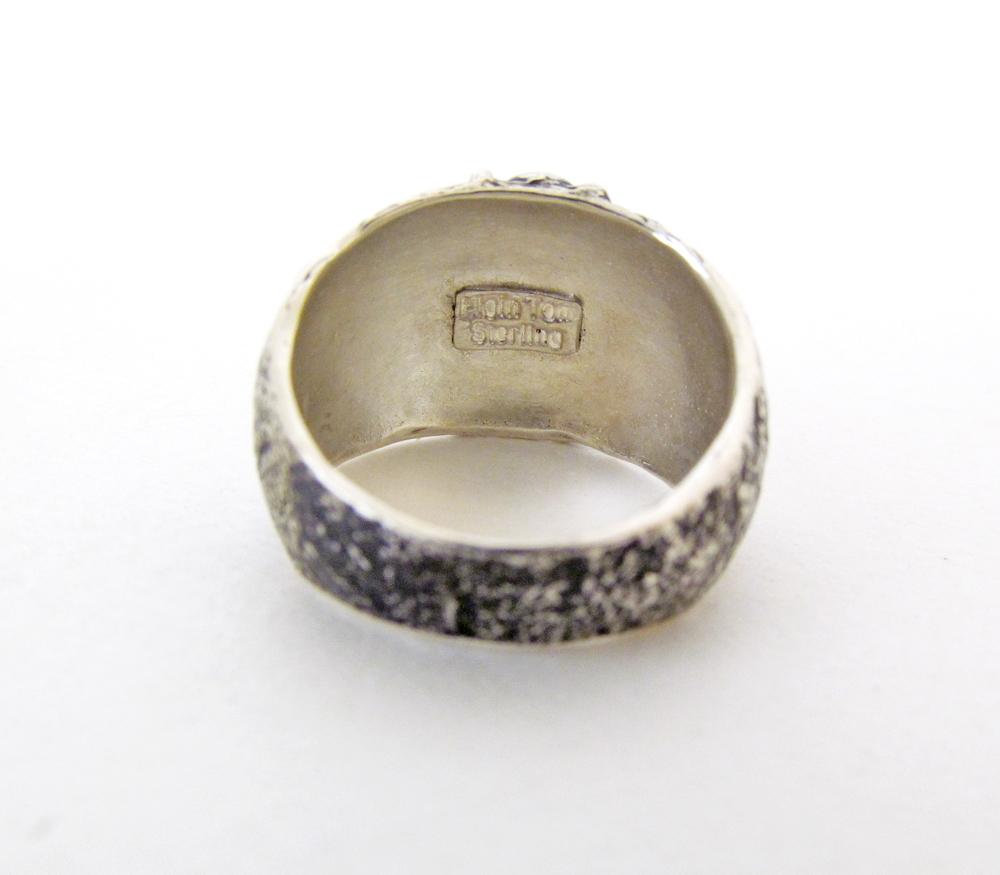 Sterling Silver Band Ring with Earthy Organic Texture