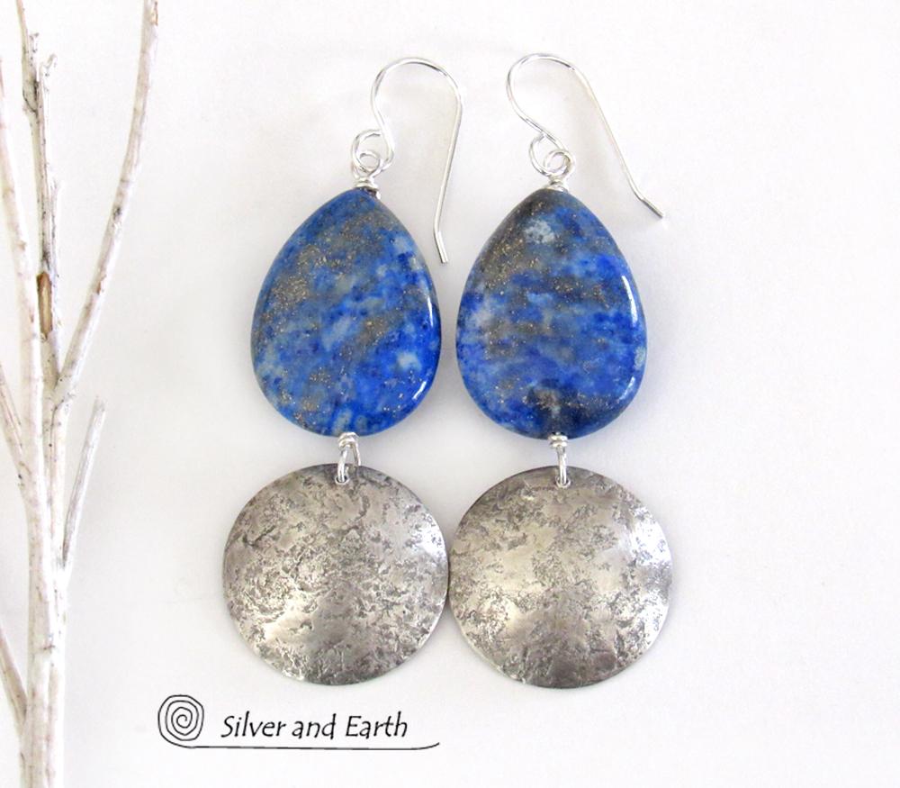 Lapis lazuli dangle sale earrings