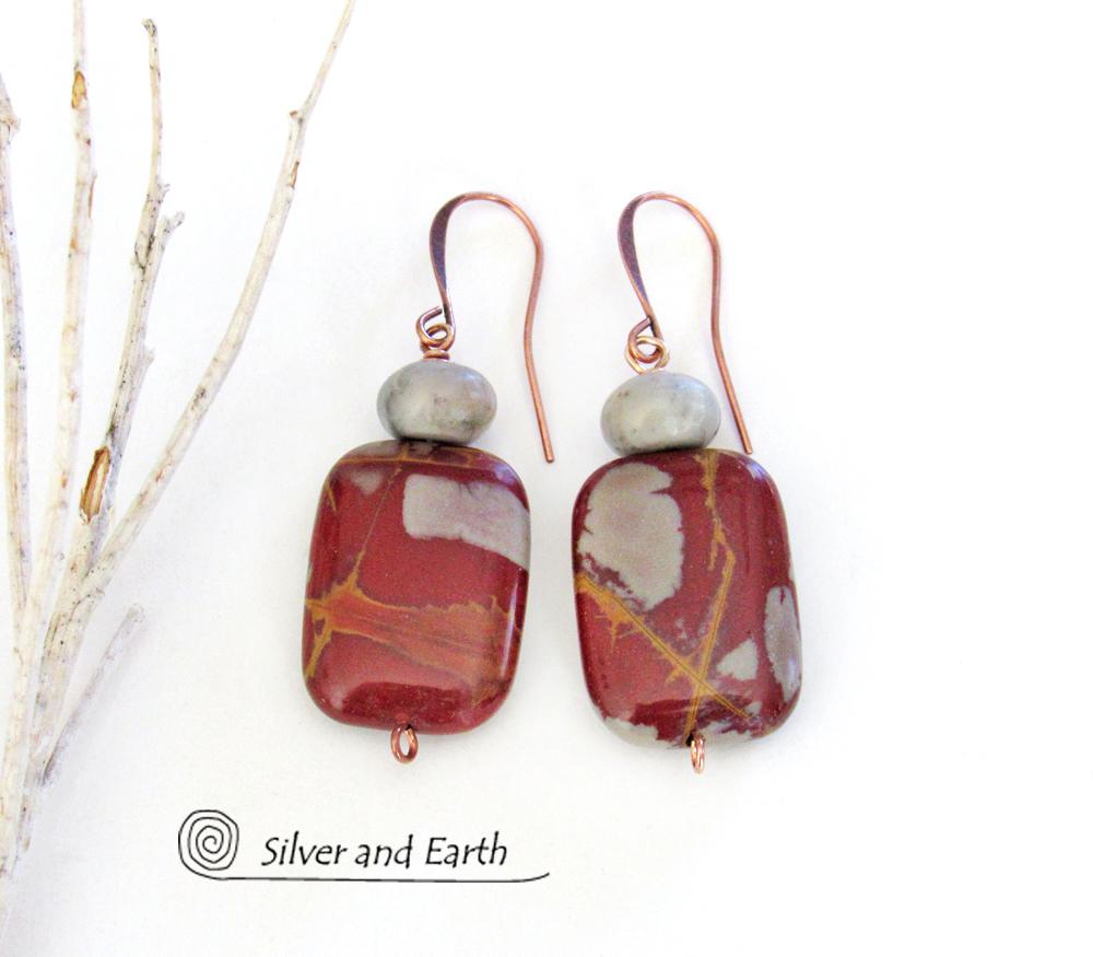 Noreena Jasper Earrings - Natural Australian Stone Jewelry